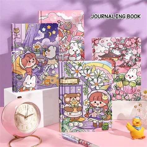 Jual Buku Journaling Hardcover Binder Notebook Lucu Cartoon Diary