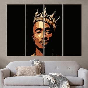 Tupac Shakur Hip Hop Poster Tupac Printed 2pac Art Canvas Famous