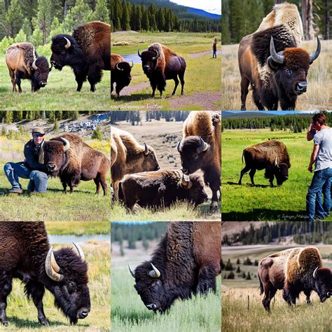 Bison Wolf Petting Zoo Yellowstone Photography Stable Diffusion Openart