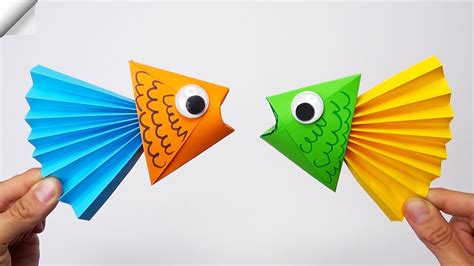 D Paper Fish Diy Moving Paper Fish Youtube