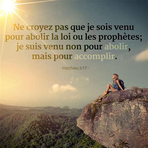 La Bible Versets illustrées Matthieu 5 17 Ne croyez pas que je