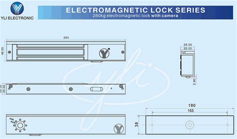 YLI YM280CAM Cerradura Magnetica Para Control De Acceso En Puertas