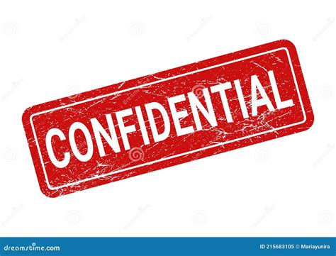 Confidential Rubber Stamp Isolated On White Background Vector