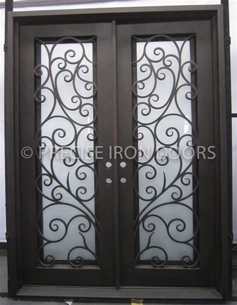 Motera Contemporary Steel Square Top Double Entrance Doors 72 X 96