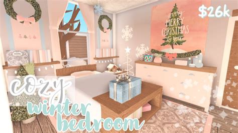 Cozy Winter Bedroom Bloxburg Speed Build Youtube