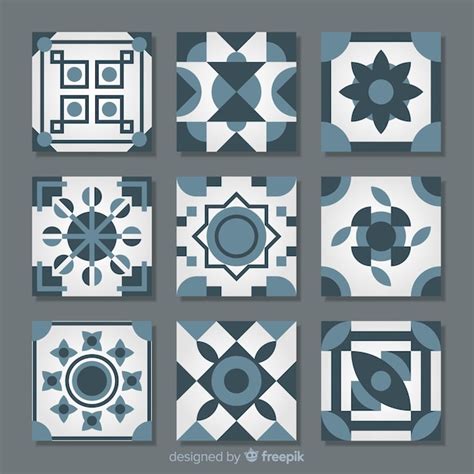 premium vector flat tile collection