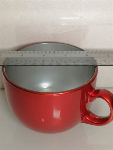 Brand New Luminarc Tempered Glass Flashy Red Jumbo Mug L