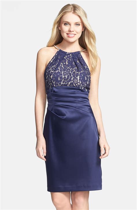 Eliza J Lace Bodice Sheath Dress Nordstrom