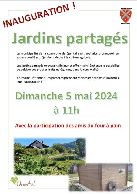 Inauguration Des Jardins Partag S Dimanche Mai H Mairie De