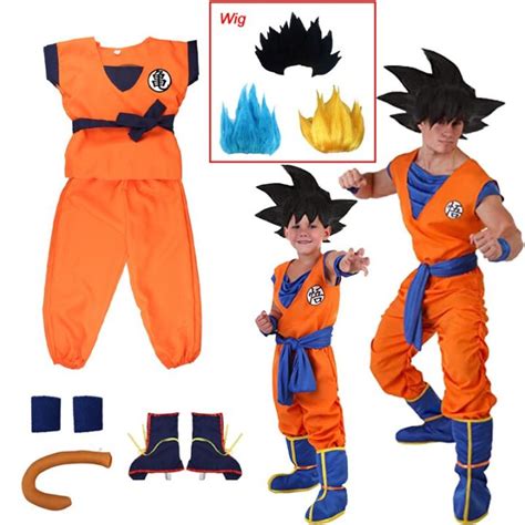 Halloween Kids Son Goku Costume Anime Son Goku Cosplay Costume ...