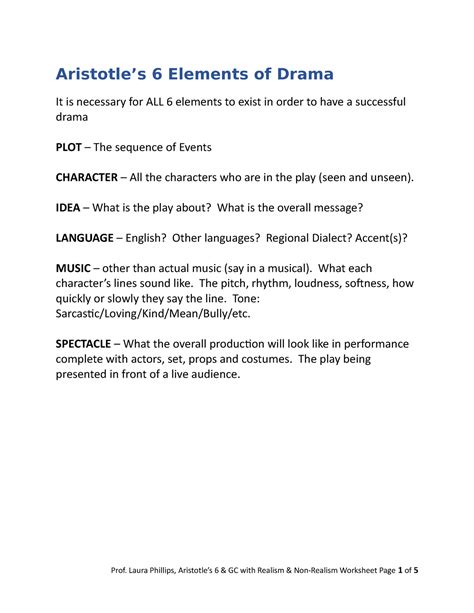 Aristotles And Realism V Non Realism Worksheet Ada Aristotles