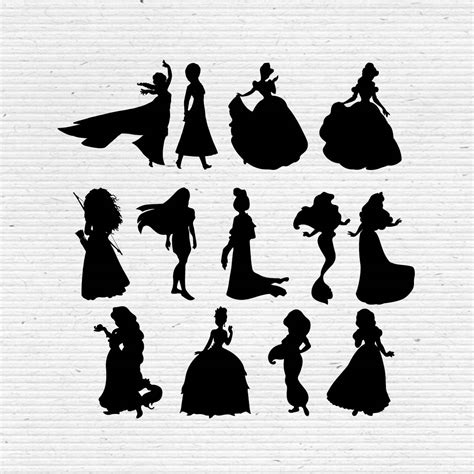 Best Free Printable Disney Princess Silhouettes In Im Nbkomputer