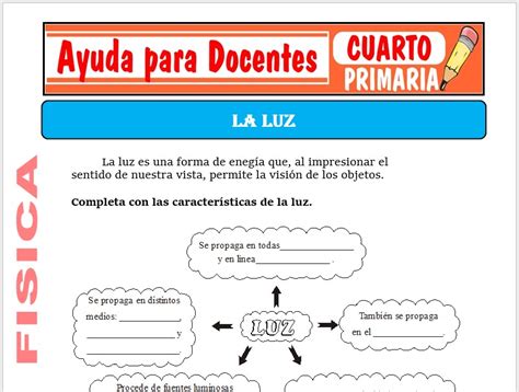 La Luz Para Cuarto De Primaria Ayuda Para Docentes