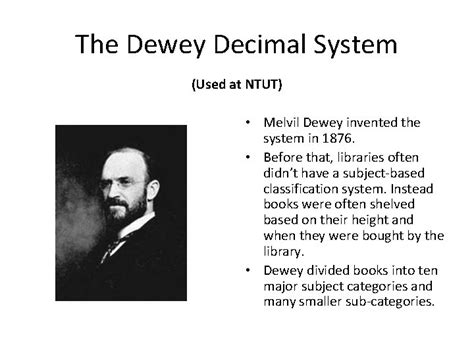 Library Classification Systems The Dewey Decimal System Vs