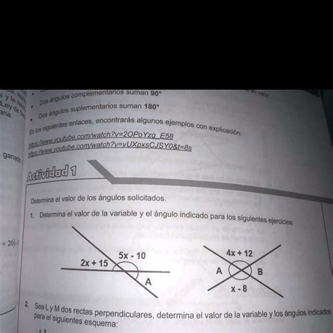 Solved Ayuda Es Para Ma Ana Determina El Valor De Los Siguientes