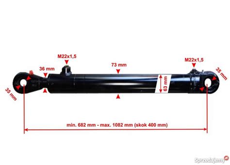 Siłownik Hydrauliczny CJ2F 63x36 SKOK 400 Chwytak 0063 Solec Kujawski