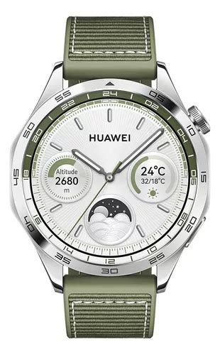 Smartwatch Huawei Watch Gt 4 46mm design Geométrico Verde Caixa