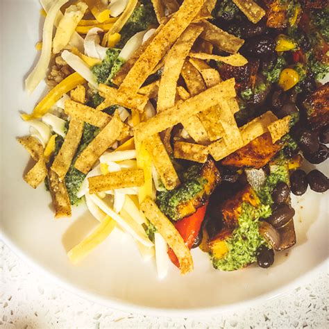 Sweet Potato Black Bean Bowl With Cilantro Lime Sauce Tiny Red Kitchen