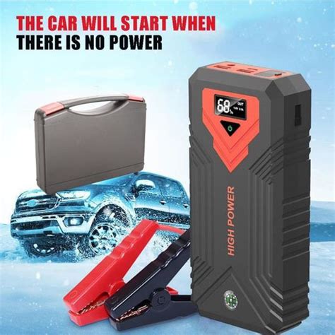 Démarreur de Saut de Voiture Portable 12V 10000mAh Bloc d