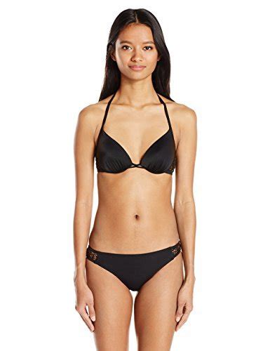 Reef Junior S Latigo Underwire Molded Cup Push Up Bra Bikini Top Black