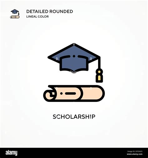 Scholarship Vector Icon Modern Vector Illustration Concepts Easy To