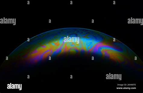 Soap Bubble Multicolored Rainbow Iris Like Colorful Gas Planet On