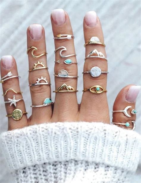 Piece Whimsical Ring Set Cute Ring Set Teen Jewelry Gift Etsy