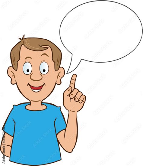 Man Talking With Speech Bubble Stock Vector Adobe Stock