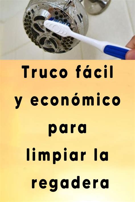 Truco F Cil Y Econ Mico Para Limpiar La Regadera Trucos De Limpieza