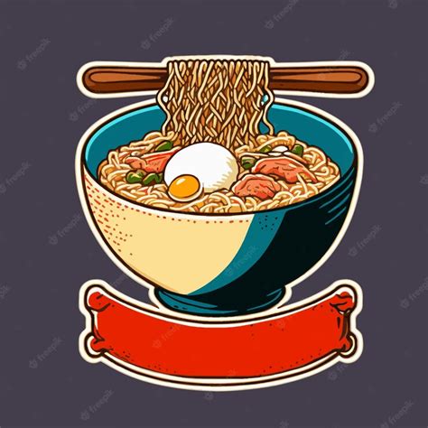 Premium Vector | Japanese Ramen noodles Bowl Cartoon Illustration for ...