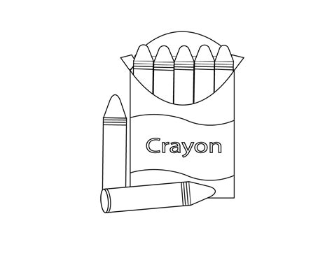 Printable Crayon Box Coloring Page