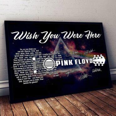 Wish You Were Here With Guitar And Signatures Pink Floyd Canvas