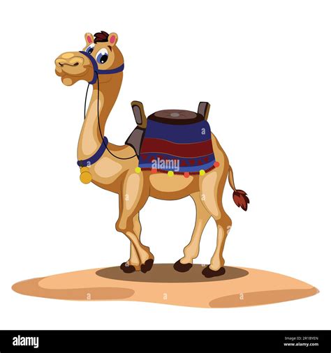 Cartoon Camel Isolated On White Background Cute Camel Cartoon With