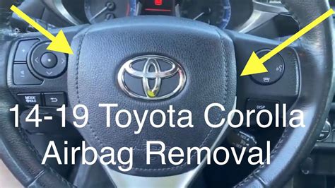 Toyota Corolla How To Remove Driver Airbag Steering Wheel Air Bag