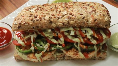 Homemade Sub Sandwich Multigrain Subway Sandwich सबवे सेंडविच