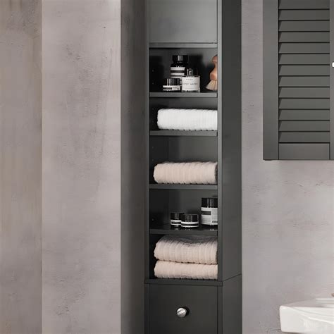 SoBuy BZR34 SCH Meuble De Rangement Salle D Bain Meuble Colonne Armoire