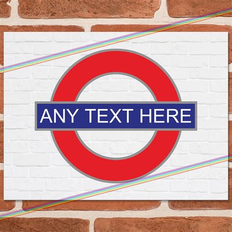 Personalised Railway Station Metal Signs London Tube Train Etsy