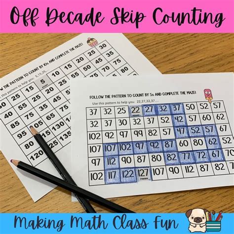 Pattern Skip Counting By 2s 5s And 10s Off The Decade Mazes Skip