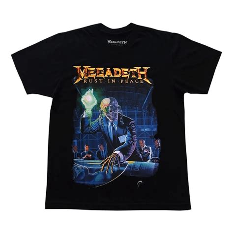 Camiseta Megadeth Rust In Peace Masculina Shopee Brasil