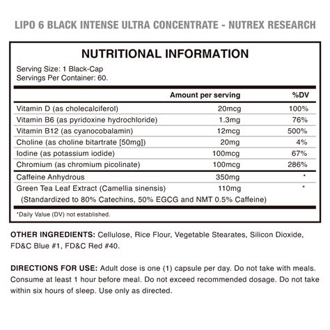 Pack Lipo 6 Black Intense 60 Caps Nutrex Aqua Dry 90 Caps Nutrivital