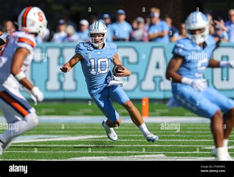 October 7 2023 North Carolina Sophomore Drake Maye 10 Runs The Ball