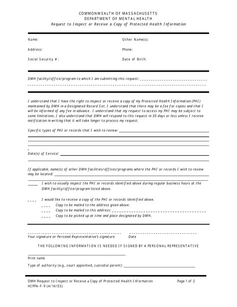 Form Hippa F 9 Fill Out Sign Online And Download Printable Pdf Massachusetts Templateroller