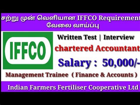 Indian Farmers Fertiliser Cooperative Iffco Requirement 2021 IFFCO