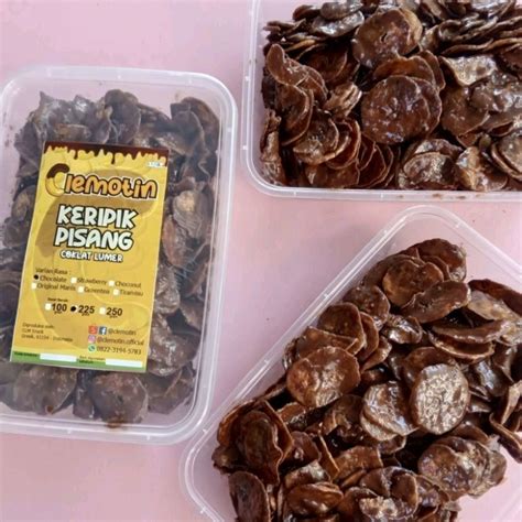 Jual KERIPIK PISANG COKLAT LUMER JUMBO BY CLEMOTIN KEMASAN BOX Shopee