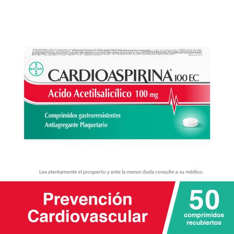 Cardioaspirina Antiagregante Plaquetario Con Cido Acetilsalic Lico