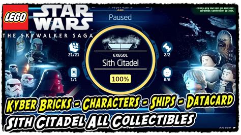 Lego Skywalker Saga Sith Citadel All Collectible Locations Kyber