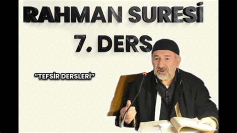 Rahman Sures Ders Prof Dr Necdet A Il Youtube