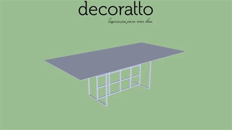 MESA DE JANTAR DECORATTO PLATINA SLIM 3D Warehouse