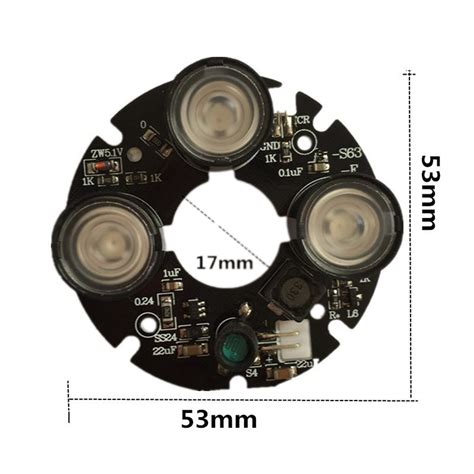 2x 3 Array Ir Led Spot Light Infrared 3x Ir Led Board For Cctv Cameras