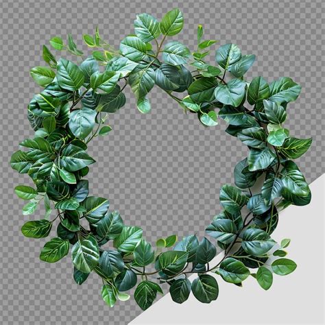 Premium Psd Green Leaf Wreath Png Isolated On Transparent Background